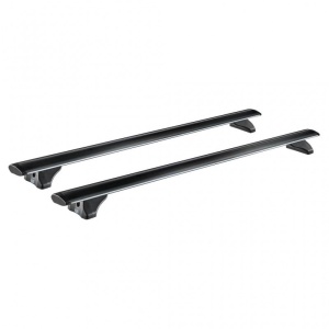 Bare transversale din aluminiu Cruz Airo FIX Black pentru Subaru Forester 2002 - 2008 cu bare longitudinale integrate