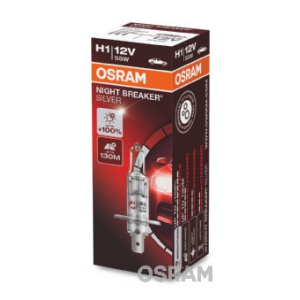 Bec 12V H1 55 W Night Breaker Silver +100% Osram