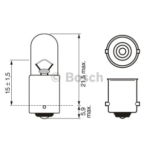Bec Bosch Pure Light T4W 12V 4W BA9s