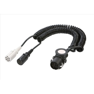 Cablu Electric Spiralat Cu Adaptor De La 15 Pini La 2X7 Pini (Tip N+Tip S) Plastic Vignal