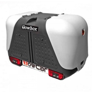 Cutie portbagaj pe carligul de remorcare Towbox V2 Gri