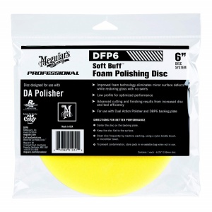 DFP6MG BURETE GALBEN POLISHAT MEDIU DE 6, 152.4 MM, FOAM FINISHING DISC 6 - MEGUIARS