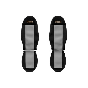 Huse pentru Scaune Camioane Classic - Gri, Material Velours, Seria CLASSIC