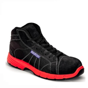 Incaltaminte de protectie curse Sparco Power Line Challenge-H - Nailon/Piele intoarsa/Net ,Negru/Gri/Rosu , marime: 45