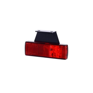 Lampă gabarit dreapta, Horpol, cu suport, dreptunghiulară, marcaj lateral, LED, lumină roșie, 12/24V