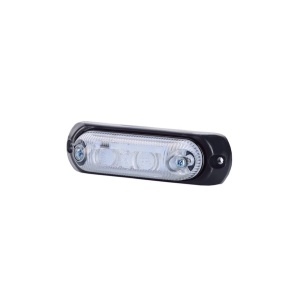 Lampă poziție, Horpol, cu suport cauciucat, marcaj frontal, formă ovală, LED alb, alimentare 12/24V