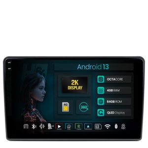 Navigatie 2K HUB64 Kia CEED (2006-2012), 4GB RAM, Android 13, Octacore, Slot Sim 4G, DSP, GPS, Wi-FI, Carplay, Android Auto, USB, Bluetooth, Waze, Touchscreen, 9.5 Inch
