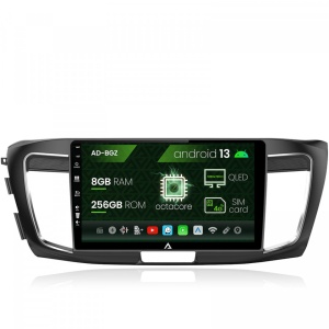 Navigatie Honda Accord 9 (2013-2017), Android 13, Z-Octacore , 8GB RAM , 256GB ROM, 10.1 Inch - AD-BGZ10008,AD-BGRKIT002