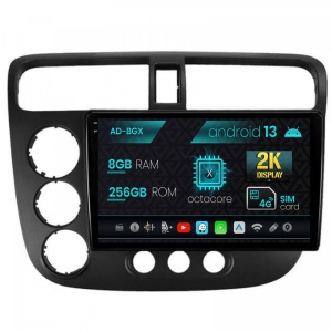 Navigatie Honda Civic (1998-2005), Android 13, X-Octacore , 8GB RAM , 256GB ROM, 9.5 Inch - AD-BGX9008,AD-BGRKIT018