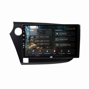 Navigatie HUB64 Honda Insight (2009-2014), 8GB RAM, Android 13, Octacore, Slot Sim 4G, DSP, GPS, Wi-FI, Carplay, Android Auto, USB, Bluetooth, Waze, Touchscreen, 9 Inch