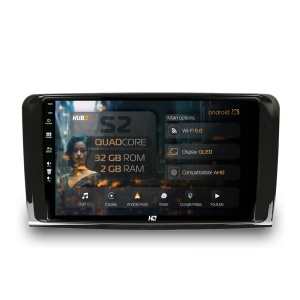 Navigatie HUB64 Mercedes Benz ML W164 / GL X164, 2GB RAM, Android 13, Quadcore, DSP, GPS, Wi-FI, Carplay, Android Auto, USB, Bluetooth, Waze, Touchscreen, 9 inch