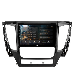 Navigatie HUB64 Mitsubishi Pajero (2016-2018), 8GB RAM, Android 13, Octacore, Slot Sim 4G, DSP, GPS, Wi-FI, Carplay, Android Auto, USB, Bluetooth, Waze, Touchscreen, 9 Inch