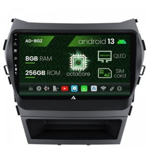 Navigatie Hyundai Santa Fe IX45 (2013-2017), Android 13, Z-Octacore , 8GB RAM , 256GB ROM, 9 Inch - AD-BGZ9008,AD-BGRKIT182