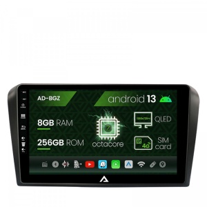 Navigatie Mazda 3 (2003-2009), Android 13, Z-Octacore , 8GB RAM , 256GB ROM, 9 Inch - AD-BGZ9008,AD-BGRKIT322