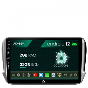 Navigatie Peugeot 208,2008 (2012,), Android 12, A-Octacore , 2GB RAM , 32GB ROM, 10.1 Inch - AD-BGA10002,AD-BGRKIT258