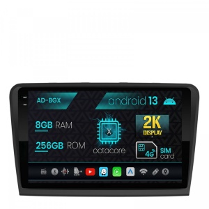 Navigatie Skoda Superb 2 (2008-2015), Android 13, X-Octacore , 8GB RAM , 256GB ROM, 10.36 Inch - AD-BGX10008,AD-BGRKIT043