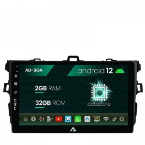 Navigatie Toyota Corolla (2007-2013), Android 12, A-Octacore , 2GB RAM , 32GB ROM, 9 Inch - AD-BGA9002,AD-BGRKIT091