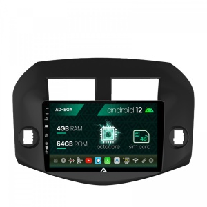 Navigatie Toyota RAV4 (2005-2013), Android 12, A-Octacore , 4GB RAM , 64GB ROM, 10.1 Inch - AD-BGA10004,AD-BGRKIT069B