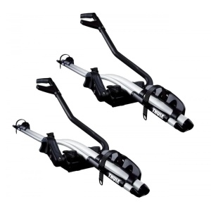 Pachet 2 buc suporturi biciclete Thule ProRide 591 Argintiu cu prindere pe bare transversale
