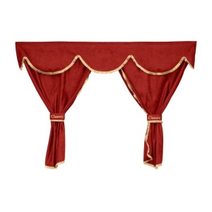 Perdele Cabină Șofer CLASSIC pentru Camioane MAN TGA, TGX XXL - Set 7 Bucăți, Roșu