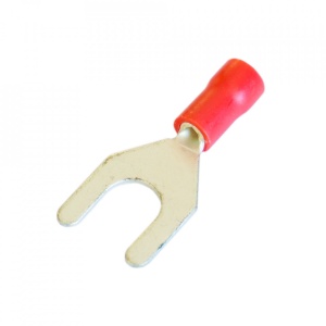 Set 100 Papuci Electrici Terminali Tip Furca Izolati 4.3Mm