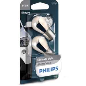 Set 2 Becuri Semnalizare Py21W 12V (Blister) Silver Vision Philips