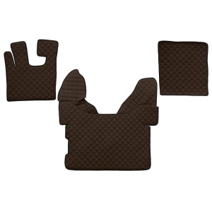 Set 3 covorase camion, piele ecologica maro pentru DAF XF 105 10.05- transmisie automata
