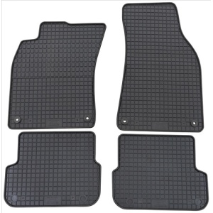 Set 4 Covorase Presuri Auto Negru din Cauciuc compatibil cu AUDI A6 C6 Sedan 2004-2008, A6 Avant, A6 Allroad Quattro 2004-2011