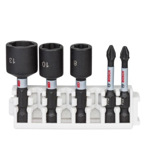 Set biti si chei tubulare mixte, lungime 50 mm, rezistenta impact, 5 piese