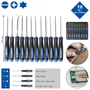 Set Carlige Si Surubelnite 12 Pcs.- Brilliant Tools
