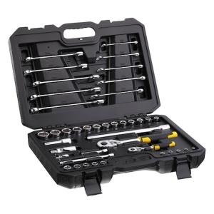 Set de clicheți cu 72 dinți, chei tubulare și chei combinate STANLEY®, cu accesorii, 41 buc.