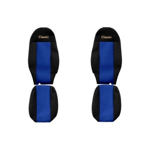 Set huse scaun textil camion compatibile cu Volvo FH 3 (01.2009-12.2012) cu 2 centuri