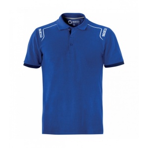 Tricou polo SPARCO PORTLAND, barbati, bumbac ,albastru, inchidere cu nasturi, marimea S