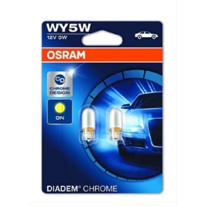 2827Dc-02B Blister 2 Becuri Crom-Galben 12V5W Wy5W Diadem Chrome Osram