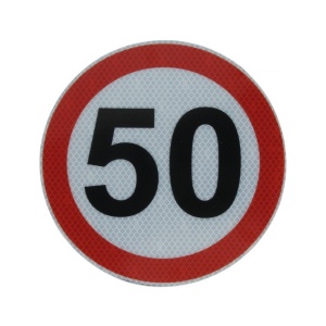 Autocolant reflectorizant 50km/h Ã 20 cm, Cargoparts