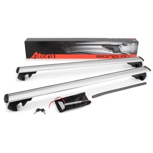 Bare transversale Atera SIGNO RT silver pentru Nissan Murano (Z51) 2008-2014 cu bare longitudinale inaltate