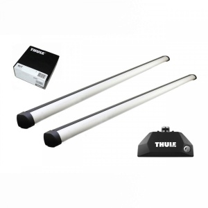 Bare transversale Thule Evo Flush Rail Profesional dedicate pentru SKODA Enyaq 5 usi SUV 2021 - prezent cu bare longitudinale integrate