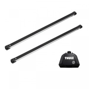Bare transversale Thule Evo Raised Rail Slidebar dedicate pentru Dodge Caravan 1996-2005 cu bare longitudinale inaltate