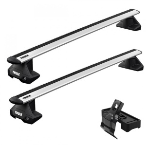 Bare transversale Thule WingBar Evo Clamp Silver dedicate pentru Nissan Cube, 5 usi, model 2008-2013 cu plafon normal