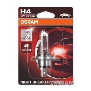 Bec 12V H4 60/55 W Night Breaker Silver +100% Blister 1 Buc Osram