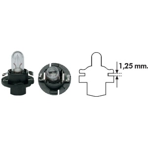 Bec Magneti Marelli PBX4 12V 1.2W BX8.4d Negru