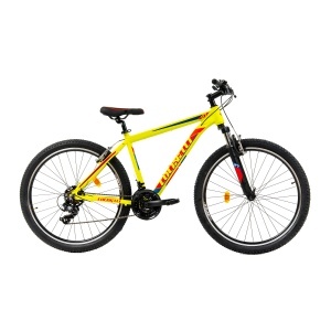 Bicicleta MTB Colinelli COL23, Marimea S, 27.5 inch, Galben, Schimbator Shimano ST-EF500, 21 Viteze, Cadru Aluminiu, Frane V - Brake