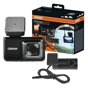 Camera de bord OSRAM ROADSIGHT 3500R – Dash Cam Front-Rear Full HD 1296p cu GPS și Mod Parcare