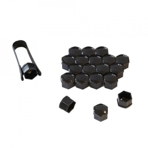 Capac Prezoane 19 Mm Negru Set 20 Buc+Cleste