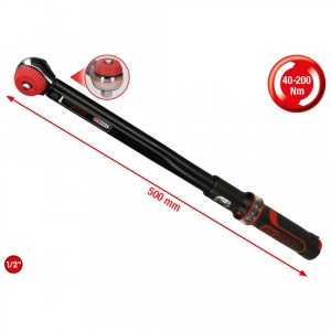 Cheie Dinamometrica Cu Clichet 1/2 Ergotorque Precision Cu Buton Rotativ. 40-200Nm - KS TOOLS - 516.1442