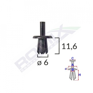 Clips Fixare Pentru Alfa Romeo/Fiat Mercedes Opel - Negru Set 25 Buc