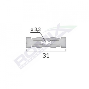 Clips Fixare Plafon Pentru Grup Vag - Alb Set 10 Buc