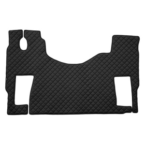 Covoras camion F-Core, Piele-ECO, pentru MERCEDES ACTROS MP2 / MP3, podea plata, scaun pasager rotativ, Negru