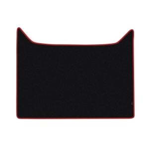 Covoras central cabina camion F-Core, velur, pentru DAF XF 105, transmisie automata, 2005+ , Negru - Rosu