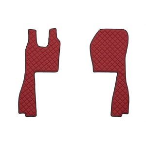 Covorașe pentru Camioane F-CORE - Set 5 Bucăți, Piele Matlasată Eko, Roșii